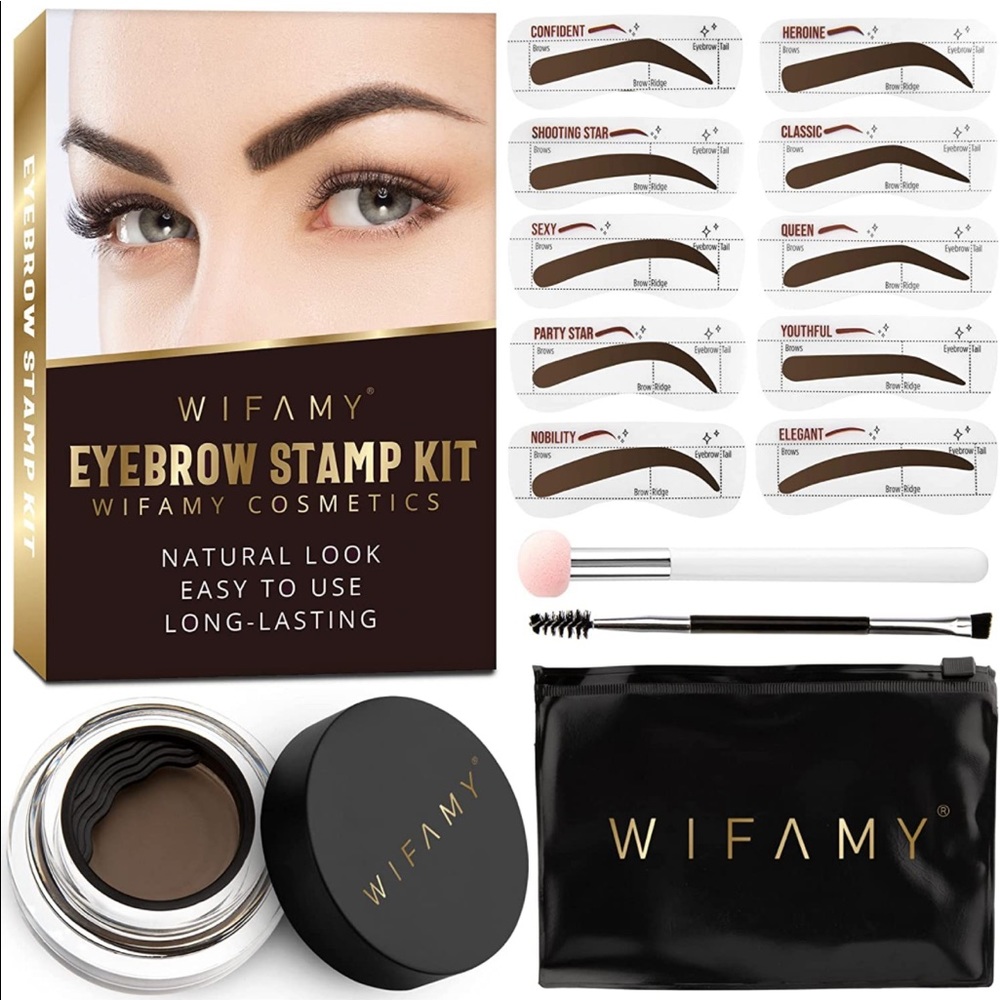 NWT - Eyebrow Stencil Kit - Brow Pomade - Light Brown